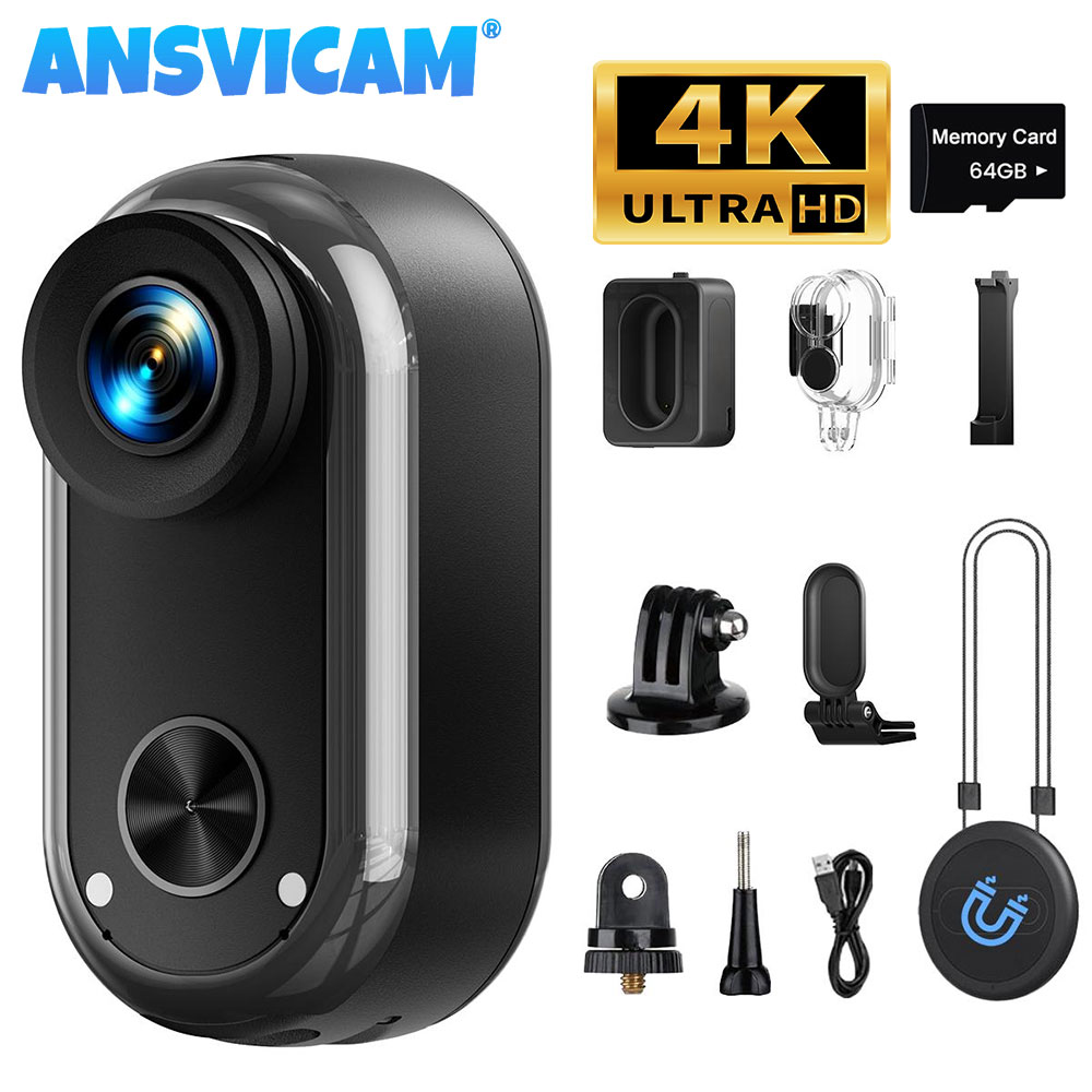 Action Camera 4K - ANSVICAM 4K HD Kamera Aksi Mini