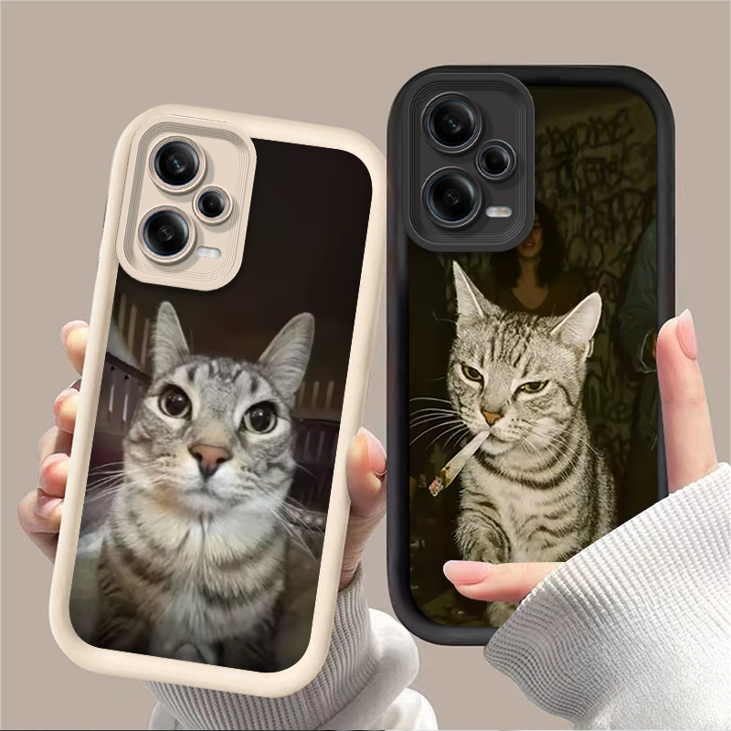 Xiaomi Redmi Note 14 - Casing Ponsel Kucing Trendi dengan Desain