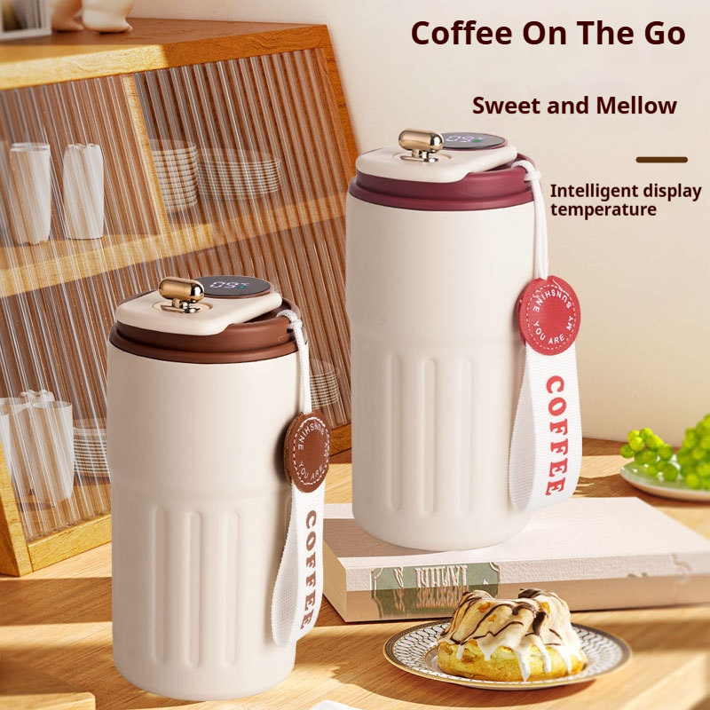 Smart Water Bottle Tracker - Cangkir Vakum Stainless Steel, Botol Termos