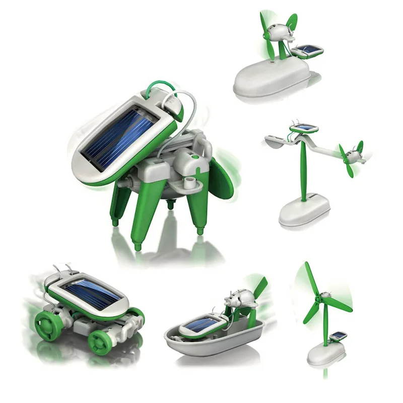 Kit Robot tenaga surya 6-In-1, - Electronics Gadgets For Kids ulasan dan harga