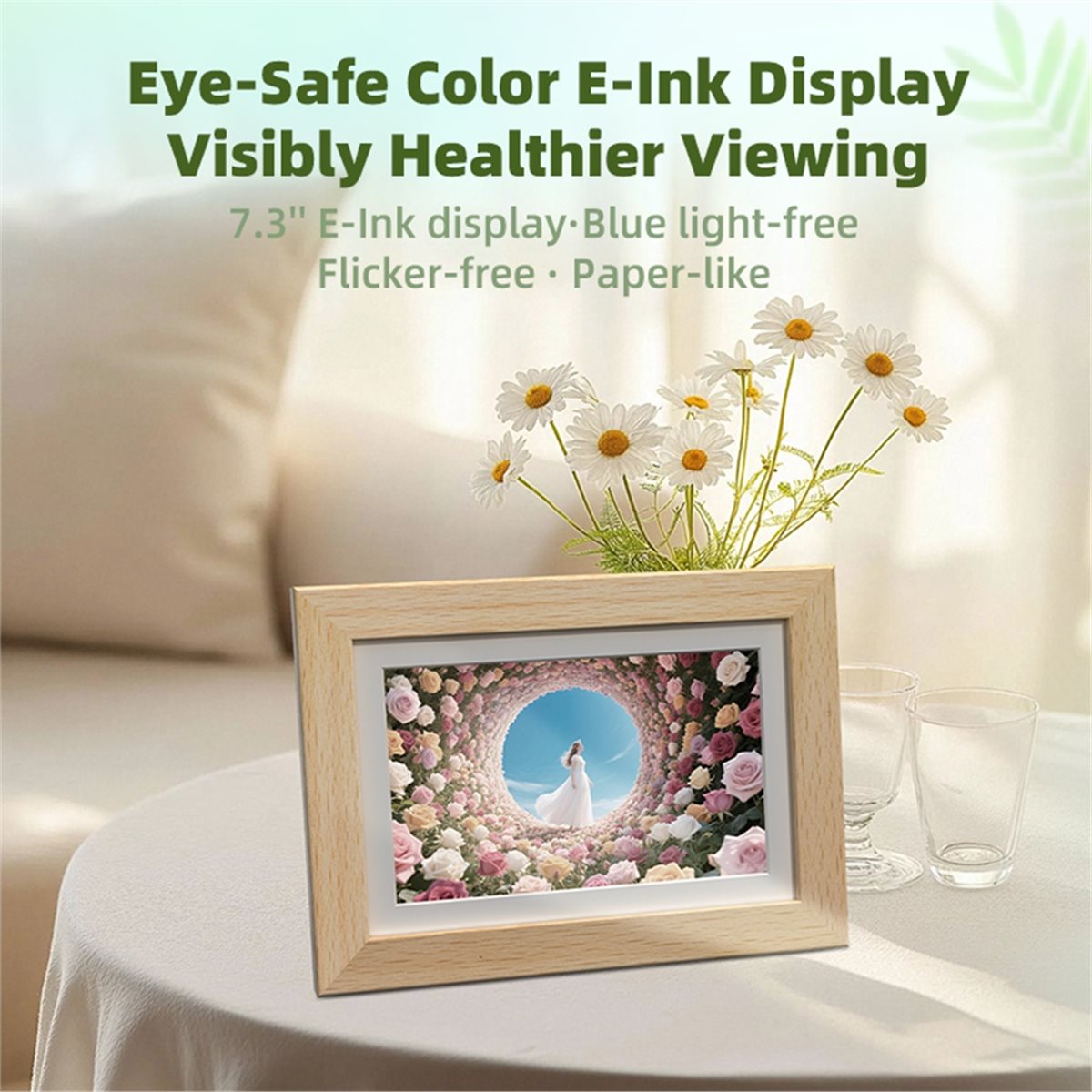 A73T 7.3'' Layar E-Ink Berwarn - Digital Photo Frame Wifi ulasan dan harga