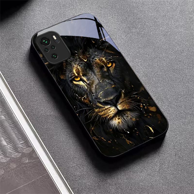 Casing Ponsel Kaca Hitam Emas  - Xiaomi Redmi Note 14 ulasan dan harga