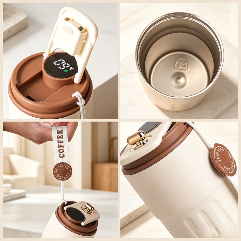 Cangkir Termos Pintar Stainles - Smart Water Bottle Tracker ulasan dan harga