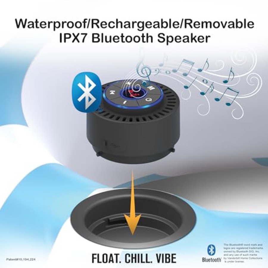Kursi Kolam Renang Tiup dengan - Bluetooth Speaker Waterproof ulasan dan harga