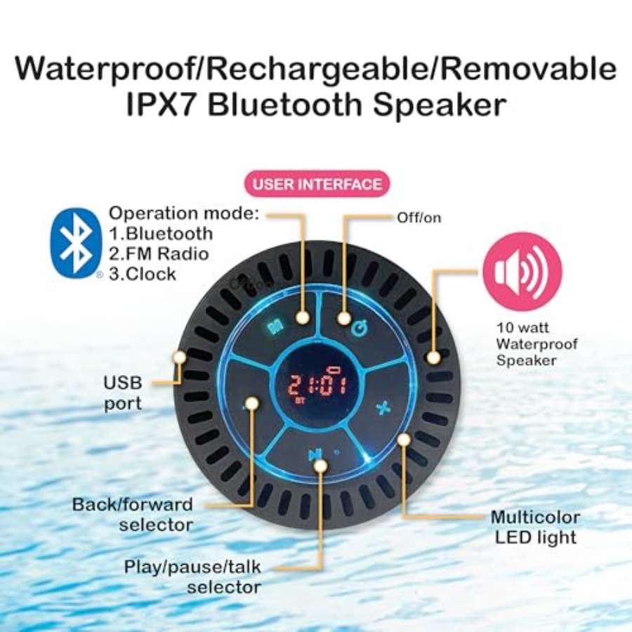 Kursi Kolam Renang Tiup dengan - Bluetooth Speaker Waterproof ulasan dan harga