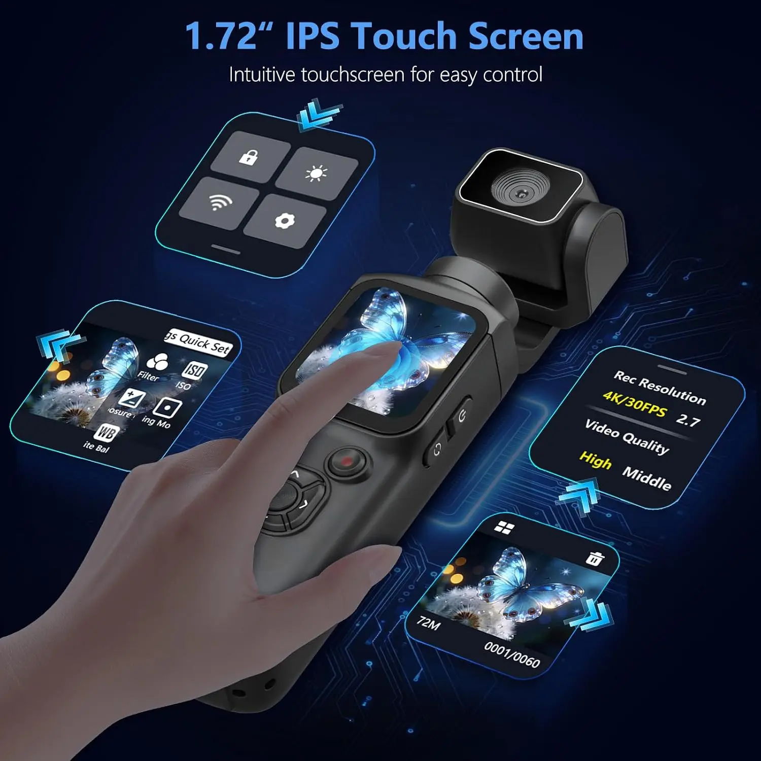 Kamera Aksi 4K dengan Penstabi - Action Camera 4K ulasan dan harga