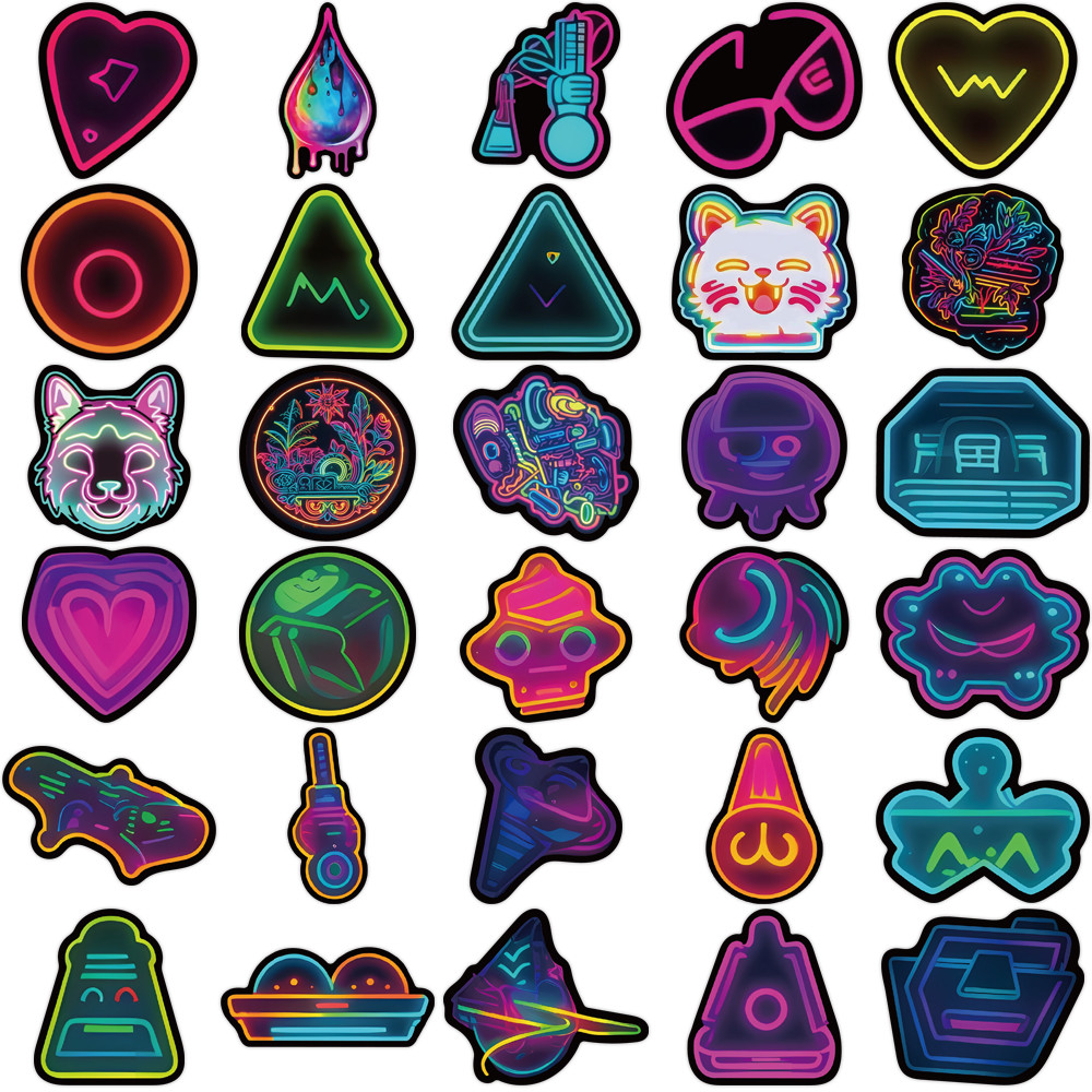 Stiker Gaya Neon 60 Buah - Dek - Electronics Gadgets Store ulasan dan harga