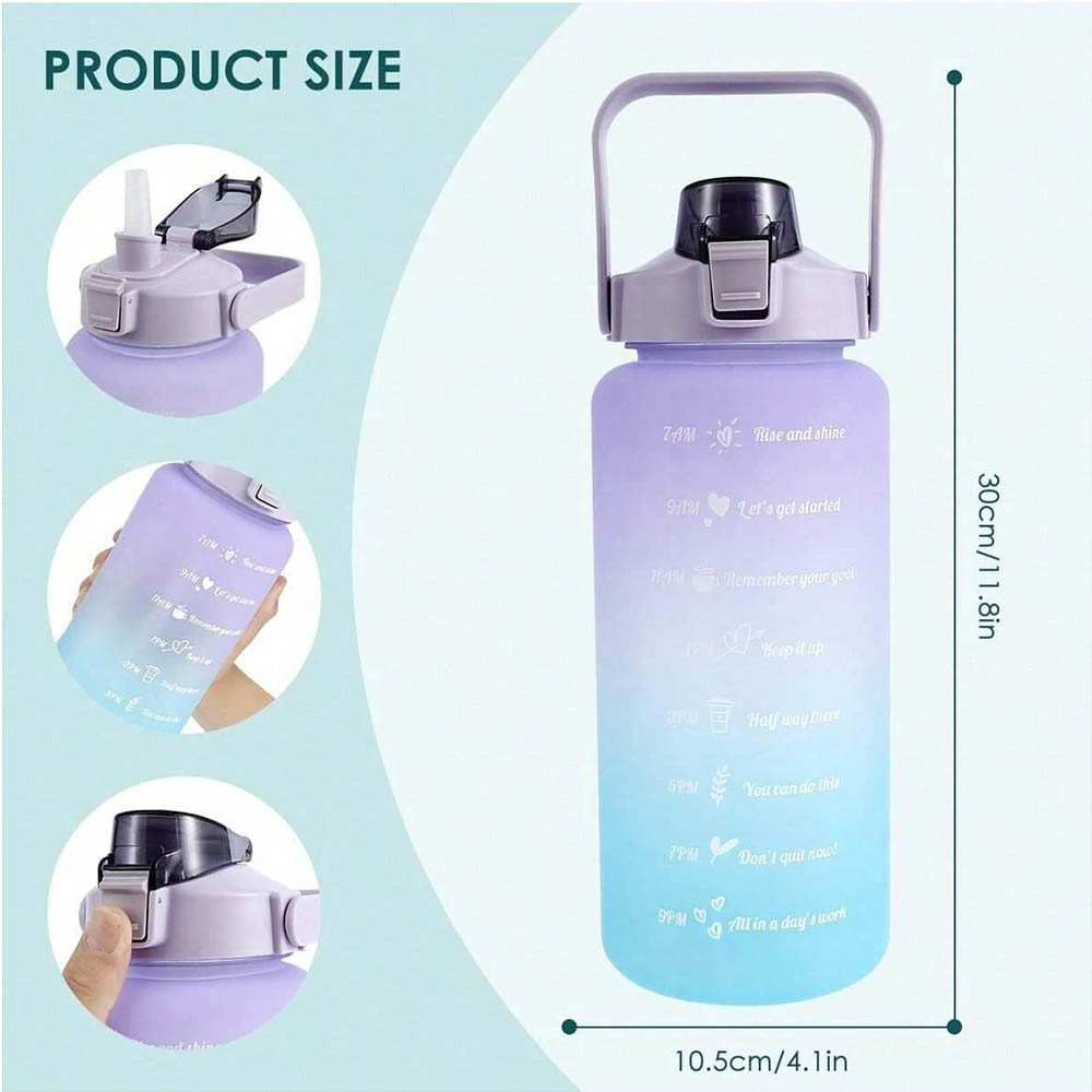 Botol air motivasi 2L, botol a - Smart Water Bottle Tracker ulasan dan harga